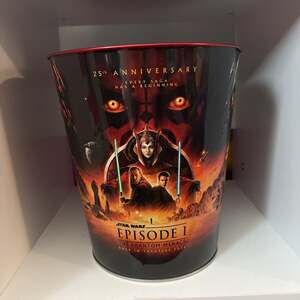 Cinemark Star Wars 25th Anniversary Phantom Menace 130oz Embossed Popcorn Bucket